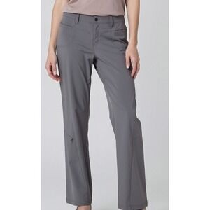 Athleta Women 16T Brown Hiking Pants Flare Wide Leg Stretch Nylon Spandex Tall